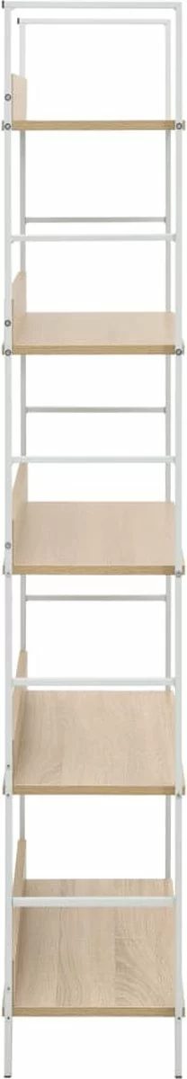 Furniture Limited - Boekenkast 5 Schappen 60x27,6x158,5 Cm Spaanplaat Eikenkleurig - Afbeelding 6