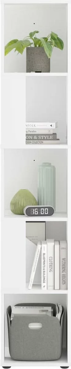 Furniture Limited - Hoekkast Met 10 Zijvakken Wit - Afbeelding 4