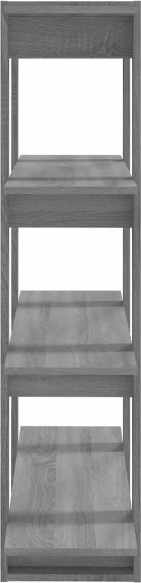 Furniture Limited - Boekenkast/kamerscherm 100x30x123,5 Cm Grijs Sonoma Eiken - Afbeelding 6