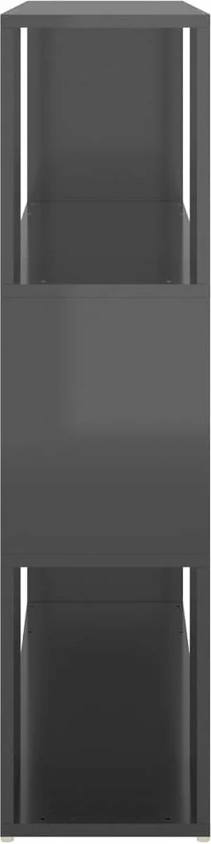 Furniture Limited - Boekenkast/kamerscherm 100x24x94 Cm Hoogglans Grijs - Afbeelding 7