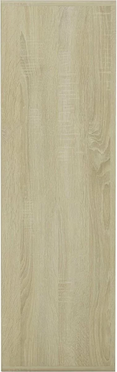 Furniture Limited - Boekenkast 98x30x98 Cm Spaanplaat Sonoma Eikenkleurig - Afbeelding 6