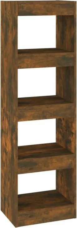 Furniture Limited - Boekenkast/kamerscherm 40x30x135 Cm Gerookt Eikenkleurig