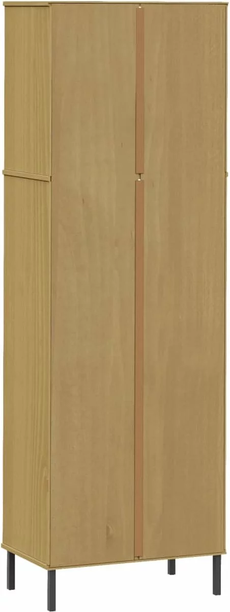 Furniture Limited - Boekenkast Met 2 Lades OSLO 60x35x180 Cm Massief Hout Bruin - Afbeelding 8