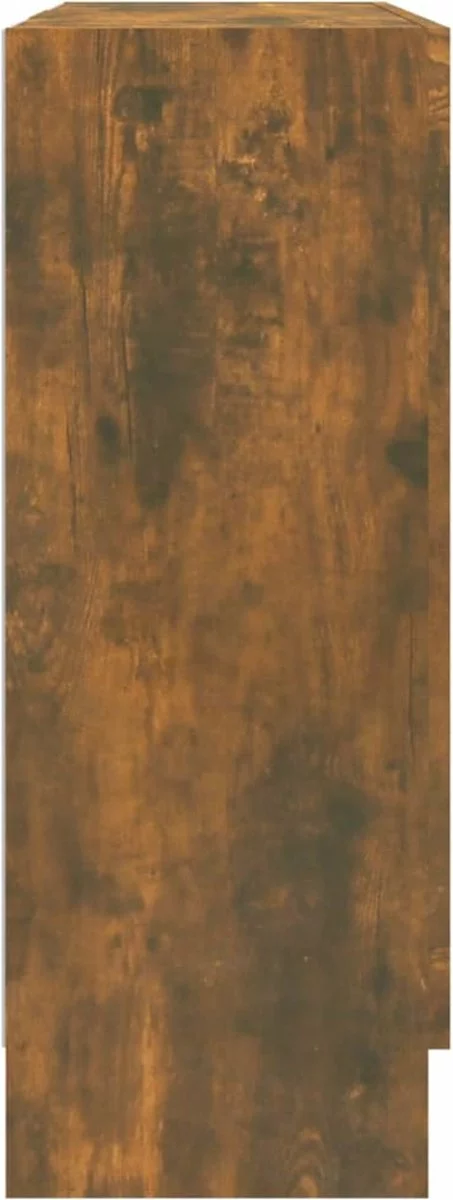 Furniture Limited - Vitrinekast 82,5x30,5x80 Cm Bewerkt Hout Gerookt Eikenkleurig - Afbeelding 6