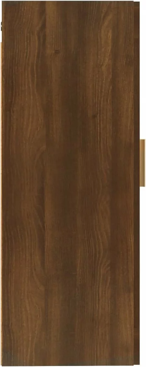 Furniture Limited - Wandkast 35x34x90 Cm Bewerkt Hout Bruineikenkleurig - Afbeelding 5