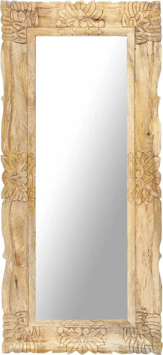 Furniture Limited - Spiegel 110x50 Cm Massief Mangohout - Afbeelding 9