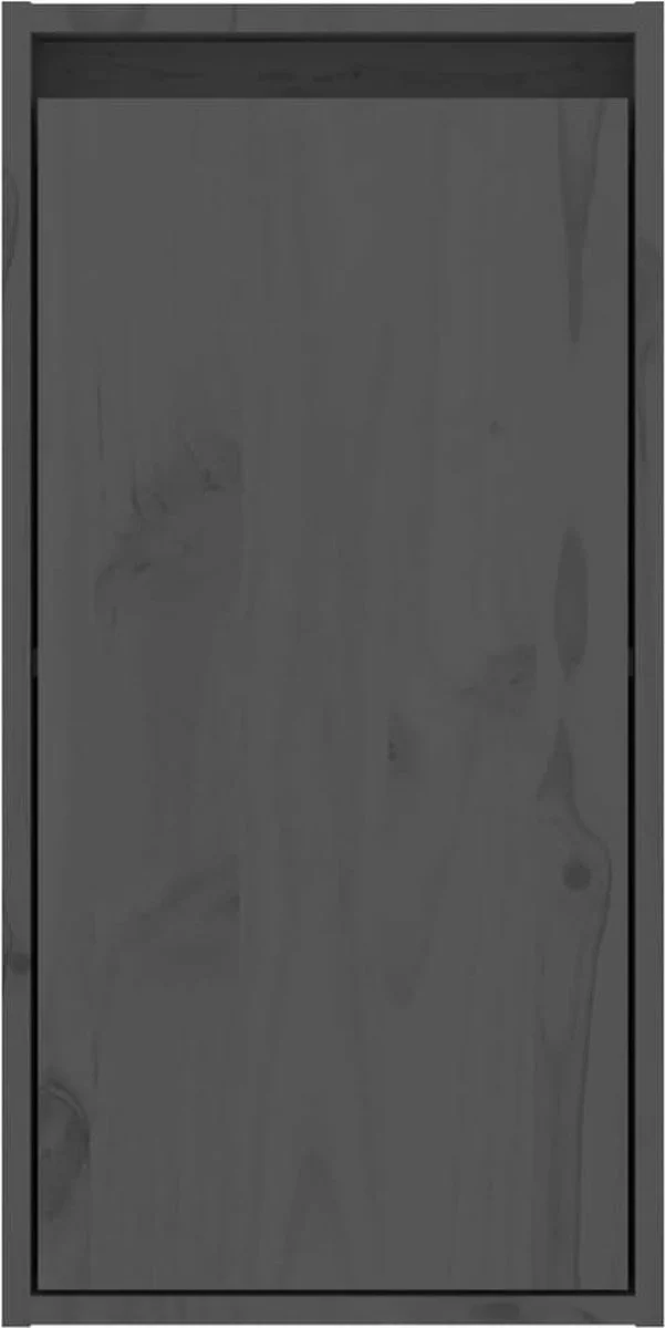 Furniture Limited - Wandkast 30x30x60 Cm Massief Grenenhout Grijs - Afbeelding 8