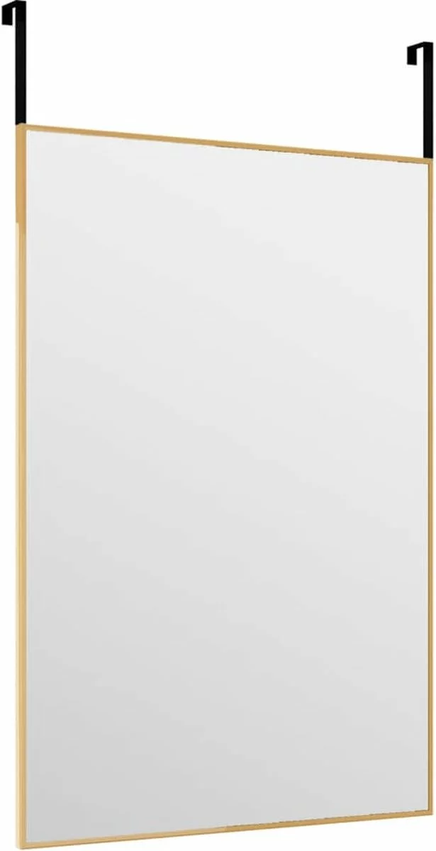 Furniture Limited - Deurspiegel 40x60 Cm Glas En Aluminium Goudkleurig - Afbeelding 4