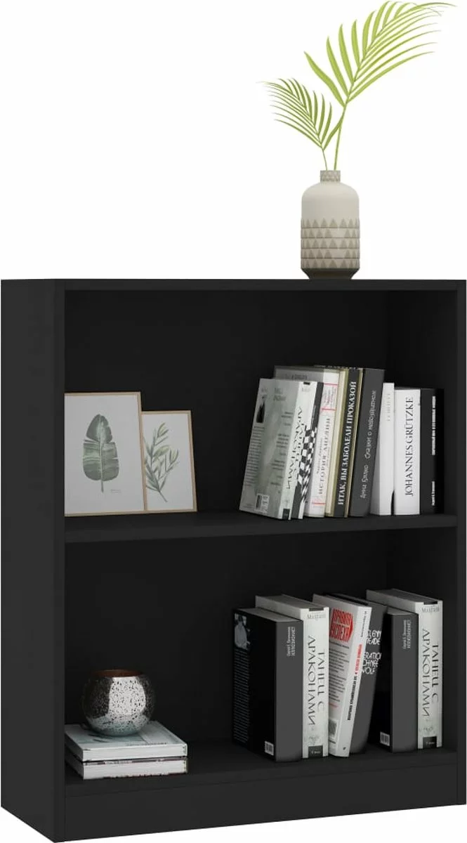 Furniture Limited - Boekenkast 60x24x74,5 Cm Bewerkt Hout Zwart - Afbeelding 4
