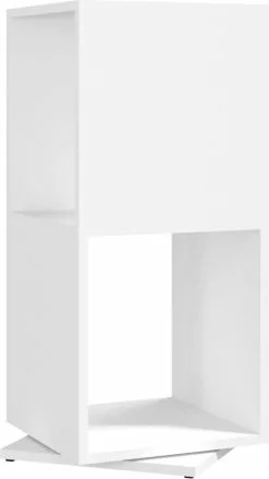 Furniture Limited - Draaikast 34,5x34,5x75,5 Cm Spaanplaat Wit