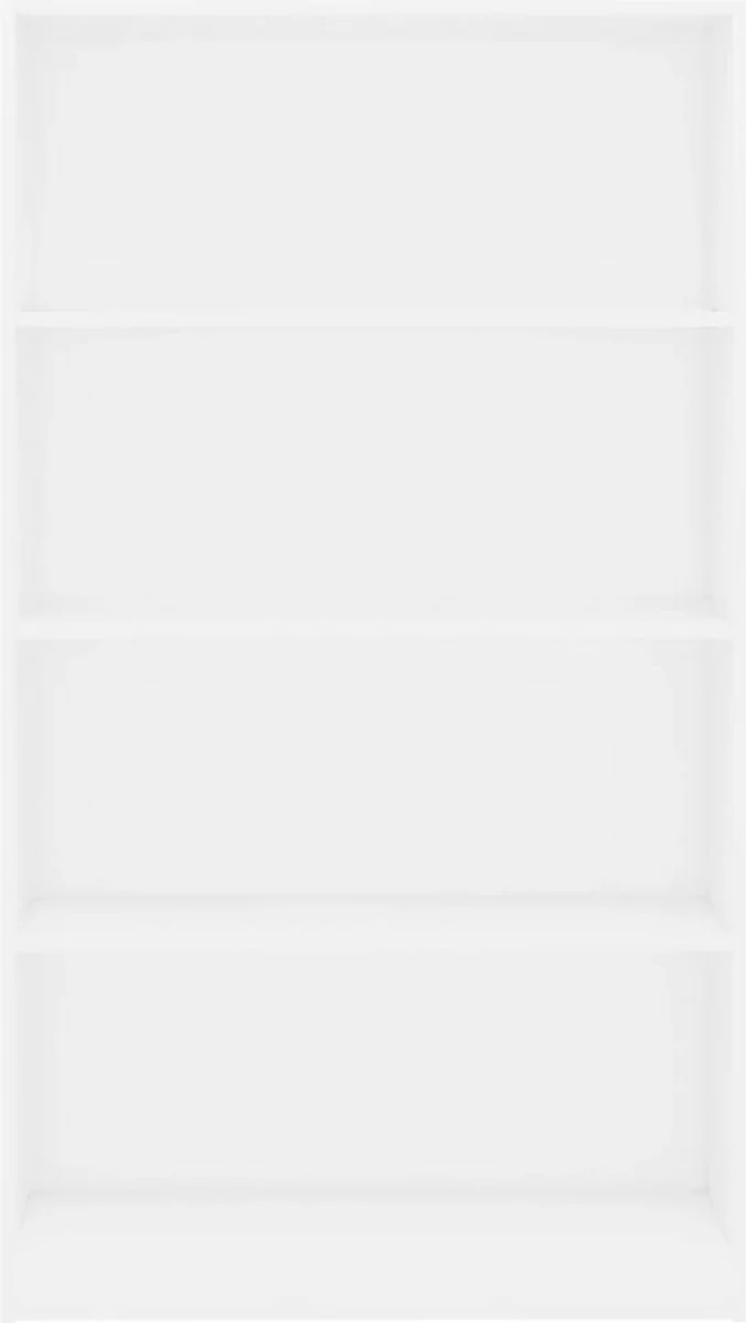Furniture Limited - Boekenkast Met 4 Schappen 80x24x142 Cm Bewerkt Hout Wit - Afbeelding 2