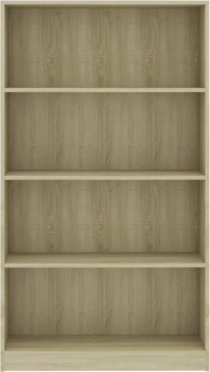 Furniture Limited - Boekenkast Met 4 Schappen 80x24x142 Cm Bewerkt Hout Sonoma Eik - Afbeelding 4