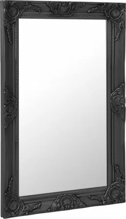 Furniture Limited - Wandspiegel Barok Stijl 50x80 Cm Zwart
