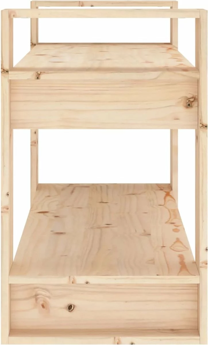 Furniture Limited - Boekenkast/kamerscherm 80x35x56,5 Cm Massief Grenenhout - Afbeelding 3