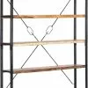 Furniture Limited - Boekenkast Met 5 Schappen 140x30x180 Cm Massief Gerecycled Hout