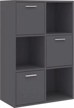 Furniture Limited - Opbergkast 60x29,5x90 Cm Bewerkt Hout Grijs