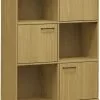 Furniture Limited - Boekenkast Met Metalen Poten OSLO 90x35x128,5 Cm Hout Bruin