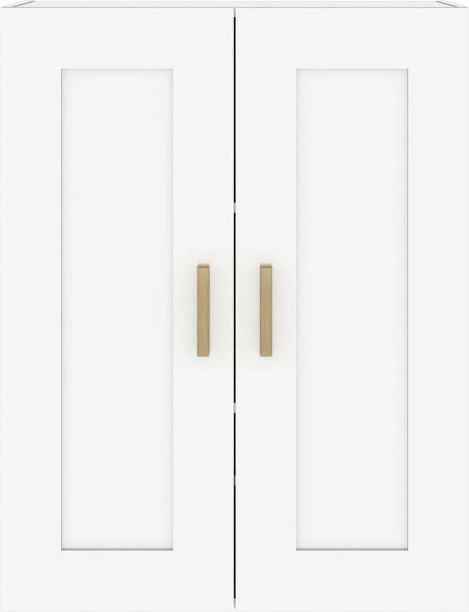Furniture Limited - Wandkast 69,5x32,5x90 Cm Bewerkt Hout Hoogglans Wit - Afbeelding 6