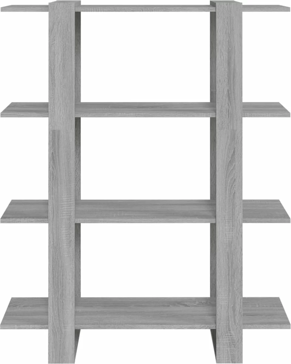 Furniture Limited - Boekenkast/kamerscherm 100x30x123,5 Cm Grijs Sonoma Eiken - Afbeelding 4