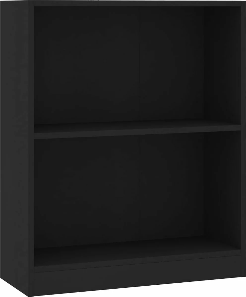 Furniture Limited - Boekenkast 60x24x74,5 Cm Bewerkt Hout Zwart