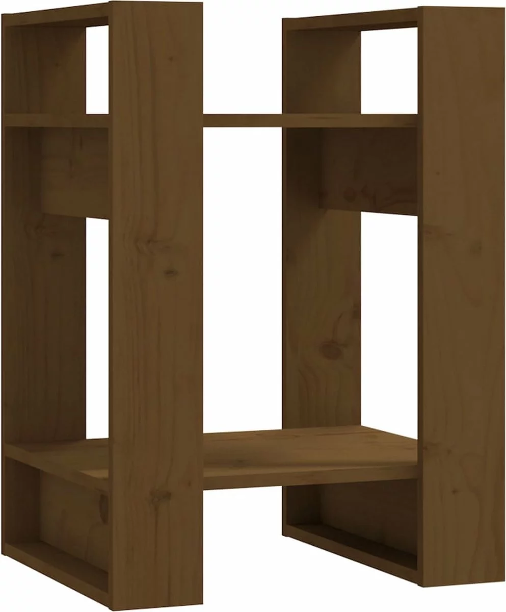 Furniture Limited - Boekenkast/kamerscherm 41x35x57 Cm Grenenhout Honingbruin - Afbeelding 9